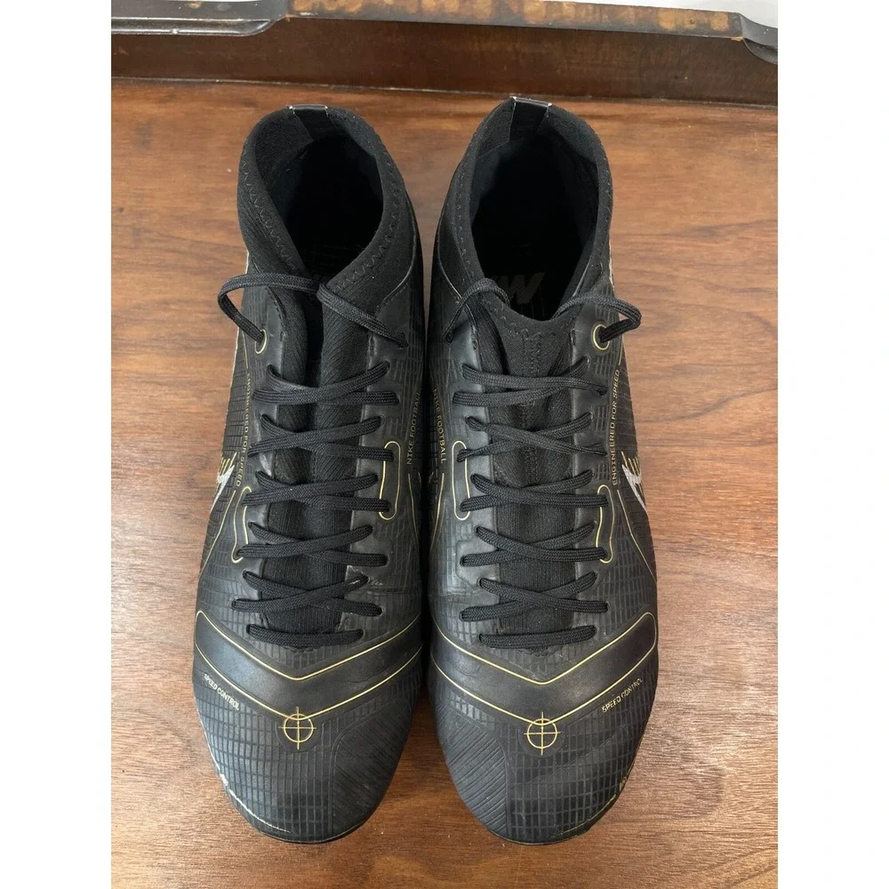 Nike Men's Size 11 Mercurial Superfly 8 FG  Cleats Black Gold DJ2873-007